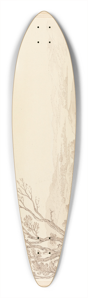 Joseph Farington - View over Windermere from above Barig 39.3 inch art pintail longboard deck Joseph Farington - View over Windermere from above Barig 39.3 inch art pintail longboard deck