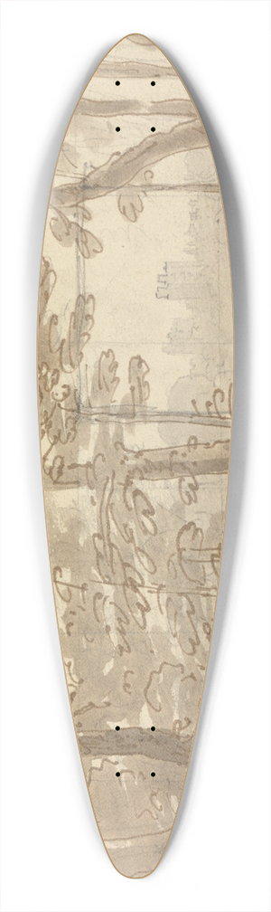 Joseph Farington - Windsor Castle 39.3 inch art pintail longboard deck Joseph Farington - Windsor Castle 39.3 inch art pintail longboard deck