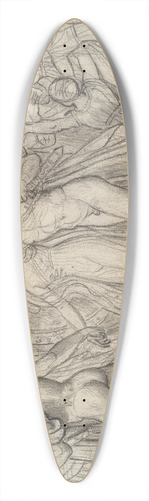Joseph-Ferdinand Lancrenon - Composition Study for Castor and Pollux Freeing Helen 39.3 inch art pintail longboard deck
