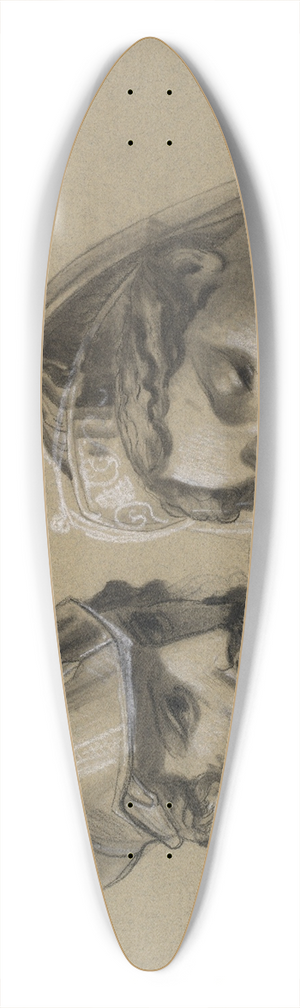 Joseph-Ferdinand Lancrenon - Heads Studies for Castor and Pollux Freeing Helen 39.3 inch art pintail longboard deck