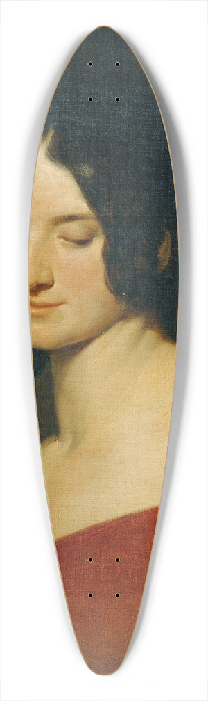 Joseph Hasslwander - Dame in indischrotem Kleid 39.3 inch art pintail longboard deck
