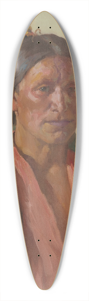 Joseph Henry Sharp - Hunting Son 39.3 inch art pintail longboard deck