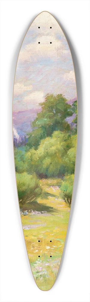 Joseph Henry Sharp - Landscape of Glacier Joseph Henry 39.3 inch art pintail longboard deck