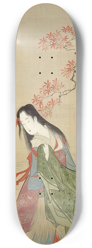 Chbunsai Eishi - The Salt Maidens, Matsukaze with Yukihiras Coat 8.25 inch art skate deck