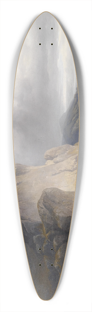Joseph Holzer - Blick auf die Burgruine Devin 39.3 inch art pintail longboard deck