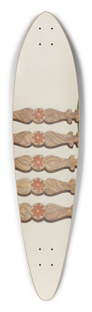 Josephine C. Romano - Choir Rail 39.3 inch art pintail longboard deck
