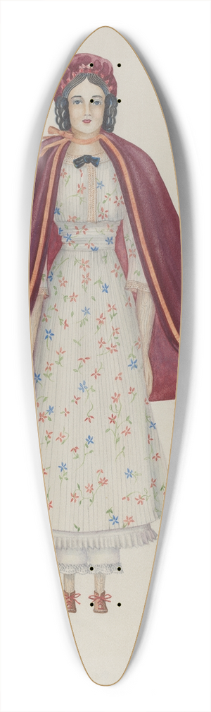 Josephine C. Romano - Doll  Narcissa Savery 39.3 inch art pintail longboard deck