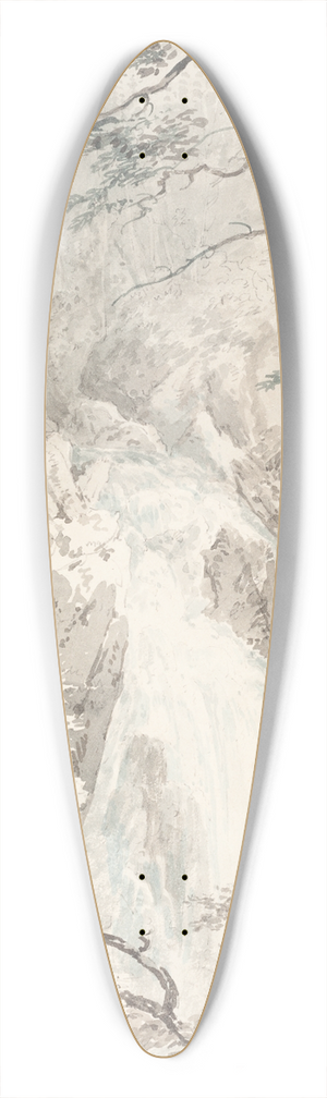 Joseph Mallord William Turner - A Waterfall 39.3 inch art pintail longboard deck