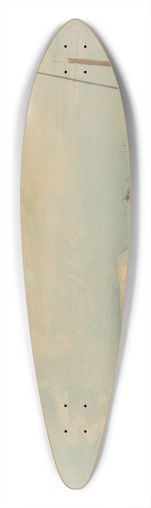 Joseph Mallord William Turner - Coast Scene with White Cliffs and Boats on Shore 39.3 inch art pintail longboard deck