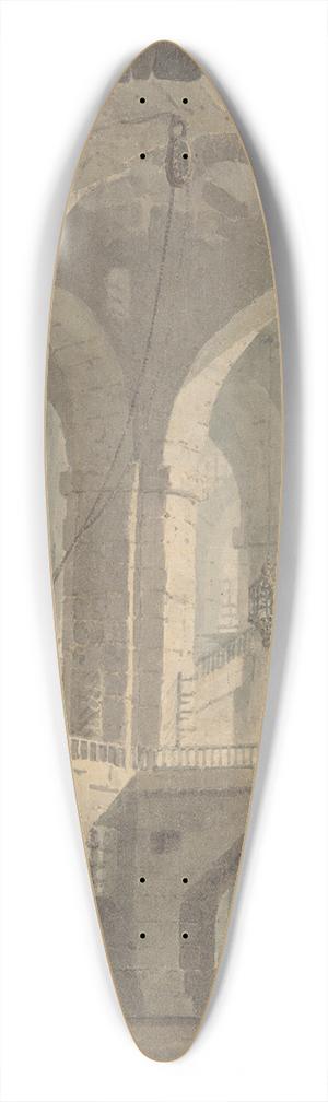 Joseph Mallord William Turner - Dark Prison (Carcere Oscura) 39.3 inch art pintail longboard deck