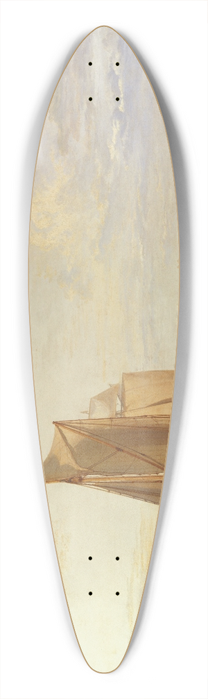 Joseph Mallord William Turner - Dort or Dordrecht- The Dort Packet-Boat from Rotterdam Becalmed 39.3 inch art pintail longboard deck