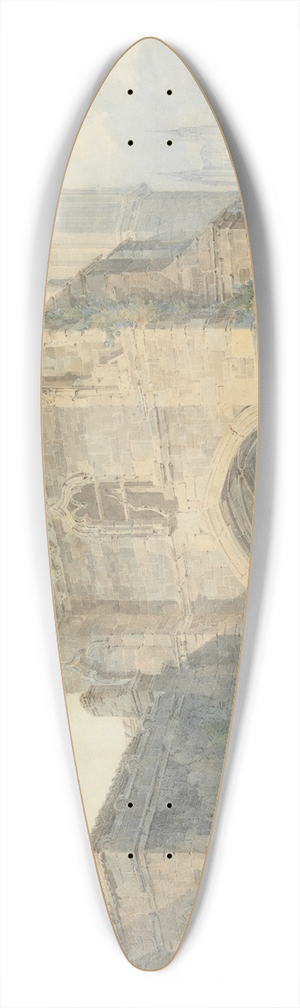 Joseph Mallord William Turner - Saint Augustines Gate, Canterbury 39.3 inch art pintail longboard deck