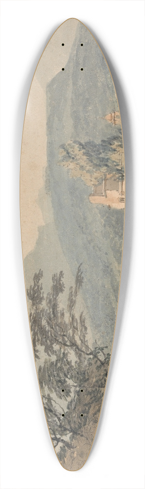 Joseph Mallord William Turner - Sir William Hamiltons Villa 39.3 inch art pintail longboard deck