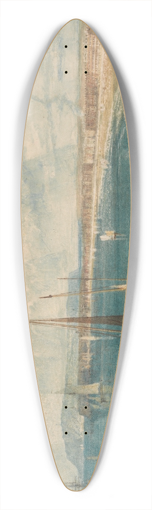 Joseph Mallord William Turner - Weymouth 39.3 inch art pintail longboard deck