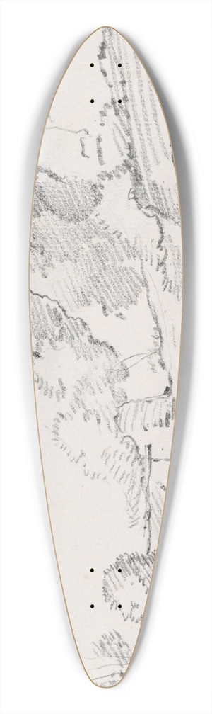 Joseph-Marie Vien - An Ancient Wall with a Ruined Gate 39.3 inch art pintail longboard deck