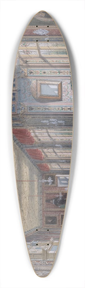 Joseph Nash - The Cartoon Gallery, Knole, Kent 39.3 inch art pintail longboard deck Joseph Nash - The Cartoon Gallery, Knole, Kent 39.3 inch art pintail longboard deck
