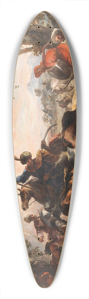Joseph Parrocel - Lion Hunt 39.3 inch art pintail longboard deck