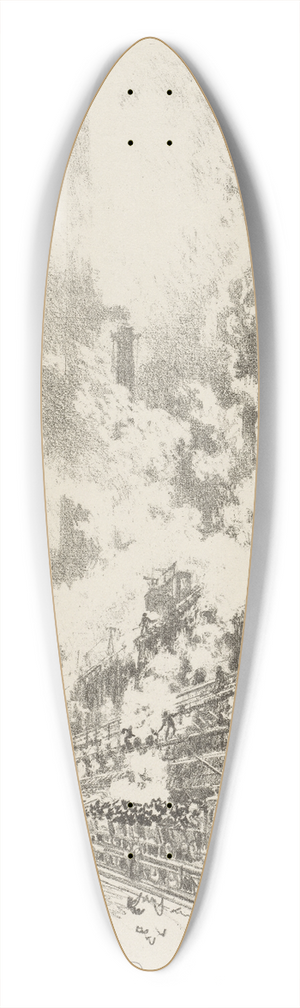 Joseph Pennell - By-Products 39.3 inch art pintail longboard deck