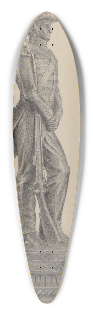 Joseph Rothenberg - Soldier Figure 39.3 inch art pintail longboard deck