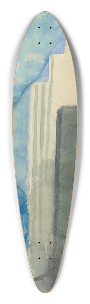 Joseph Stella - Skyscrapers 39.3 inch art pintail longboard deck