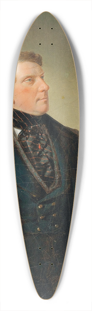 Joseph Weidner - Portrait of a Gentleman in a Bourgeois Setting 39.3 inch art pintail longboard deck