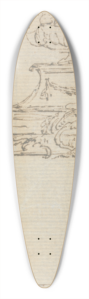 Joseph Wilton - Design for a Chimneypiece. 39.3 inch art pintail longboard deck Joseph Wilton - Design for a Chimneypiece. 39.3 inch art pintail longboard deck