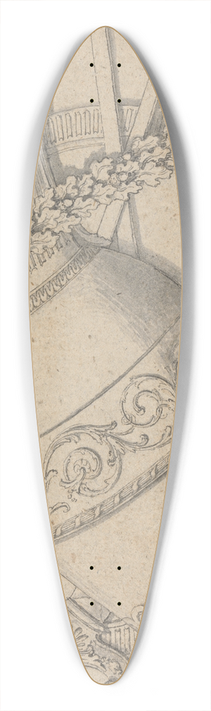 Joseph Wilton - Design for a Frieze 39.3 inch art pintail longboard deck Joseph Wilton - Design for a Frieze 39.3 inch art pintail longboard deck