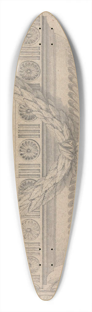 Joseph Wilton - Design for an Urn. 39.3 inch art pintail longboard deck Joseph Wilton - Design for an Urn. 39.3 inch art pintail longboard deck