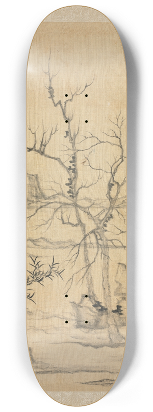 Chen Hongshou - Landscape in the Style of Ni Zan 8.25 inch art skate deck