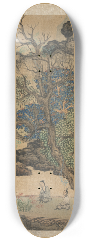 Chen Hongshou - Scholars in a Garden 8.25 inch art skate deck