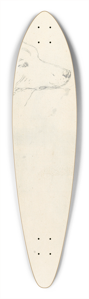 Joseph Wright of Derby - Head of a Dog 39.3 inch art pintail longboard deck