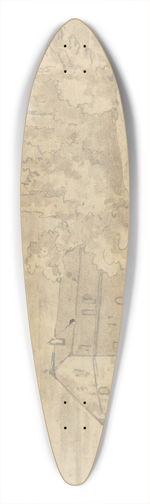 Joseph Wright of Derby - Landscape with Villa Surrounded by Trees 39.3 inch art pintail longboard deck