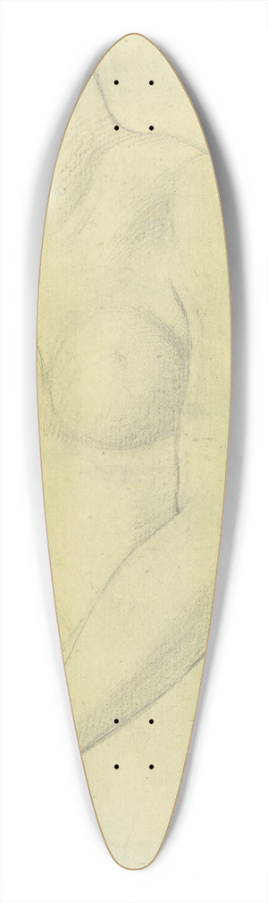 Joseph Wright of Derby - Sketch of a Female Nude Resembling the Medici Venus 39.3 inch art pintail longboard deck