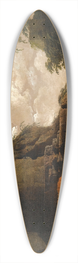 Joseph Wright of Derby - Virgils Tomb By Moonlight 39.3 inch art pintail longboard deck