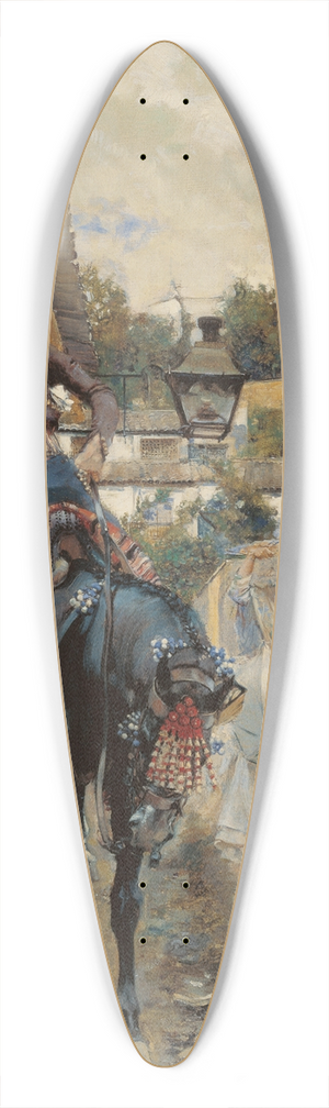 Jos Garca Ramos - Courting Spanish Style 39.3 inch art pintail longboard deck