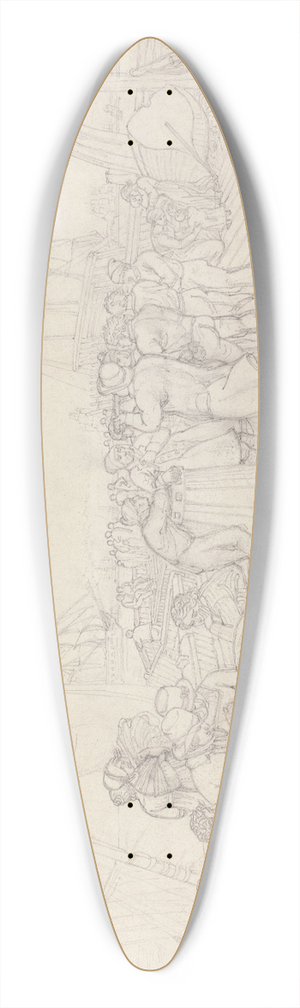 Joshua Cristall - Dover Pier 39.3 inch art pintail longboard deck