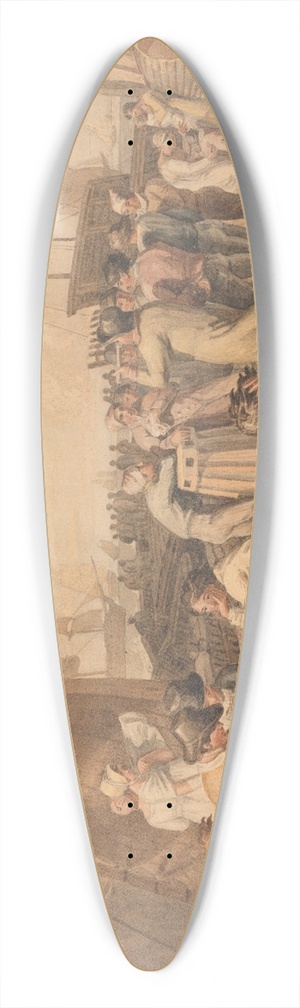 Joshua Cristall - Dover Pier 39.3 inch art pintail longboard deck