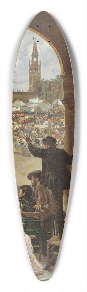 Jos Jimnez y Aranda - A Pass in the Bullring 39.3 inch art pintail longboard deck Jos Jimnez y Aranda - A Pass in the Bullring 39.3 inch art pintail longboard deck