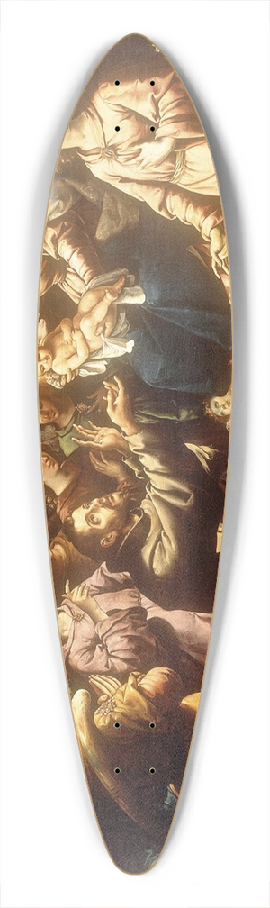 Jos Jurez - The Appearance of the Virgin and Child to Saint Francis 39.3 inch art pintail longboard deck