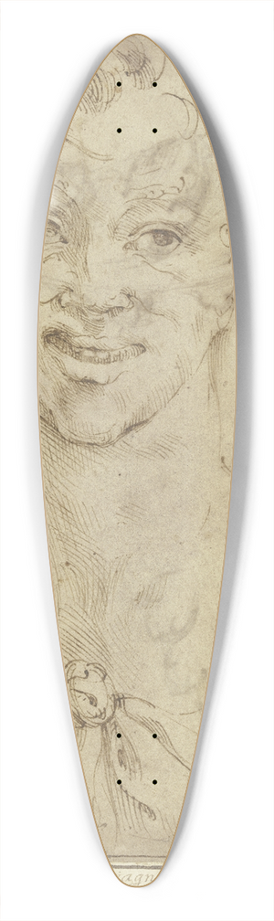 Jost Amman - Bust of a satyr 39.3 inch art pintail longboard deck