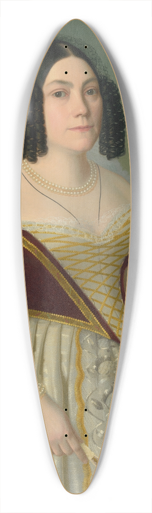 Jozef Boetech Klemens - Portrait of Piroka Radvansk 39.3 inch art pintail longboard deck