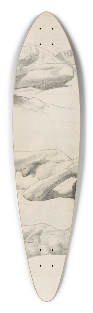 Jozef Hanula - Study of the male nude 39.3 inch art pintail longboard deck