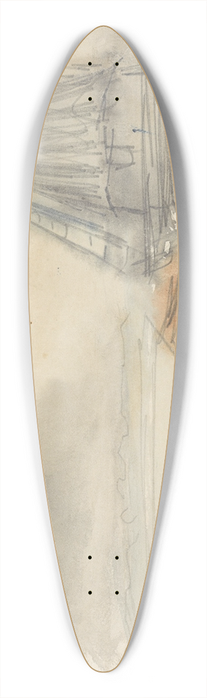 Jozef Israls - Molen bij bewogen lucht 39.3 inch art pintail longboard deck