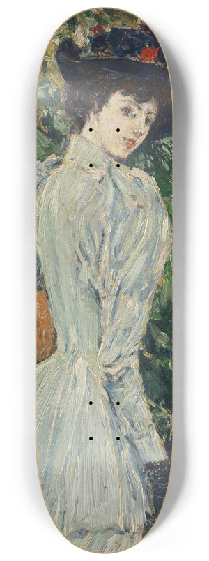 Childe Hassam - Lady in a Garden 8.25 inch art skate deck Childe Hassam - Lady in a Garden 8.25 inch art skate deck