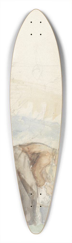 Jozef Israls - Twee op het land werkende vrouwen 39.3 inch art pintail longboard deck