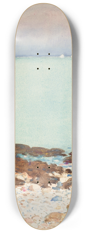 Childe Hassam - Low Tide, Isles of Shoals 8.25 inch art skate deck