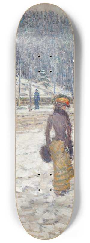Childe Hassam - New York Street 8.25 inch art skate deck Childe Hassam - New York Street 8.25 inch art skate deck