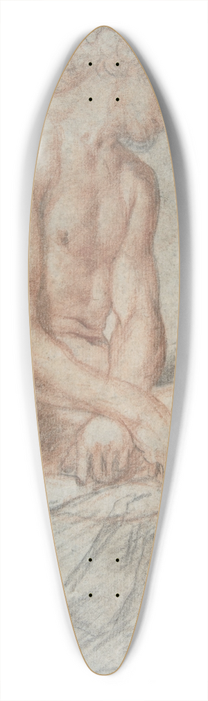 Juan Carreo de Miranda - Study of a seated male figure 39.3 inch art pintail longboard deck