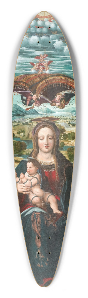 Juan de Borgoa - Virgin and Child with the Infant Saint John 39.3 inch art pintail longboard deck