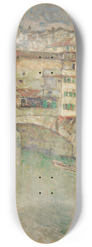 Childe Hassam - Ponte Vecchio 8.25 inch art skate deck